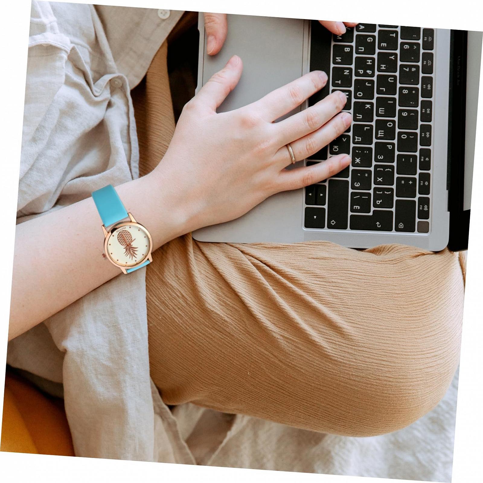 Жіночий годинник LIFKOME Ананас, Золотистий, Білий, фото №3