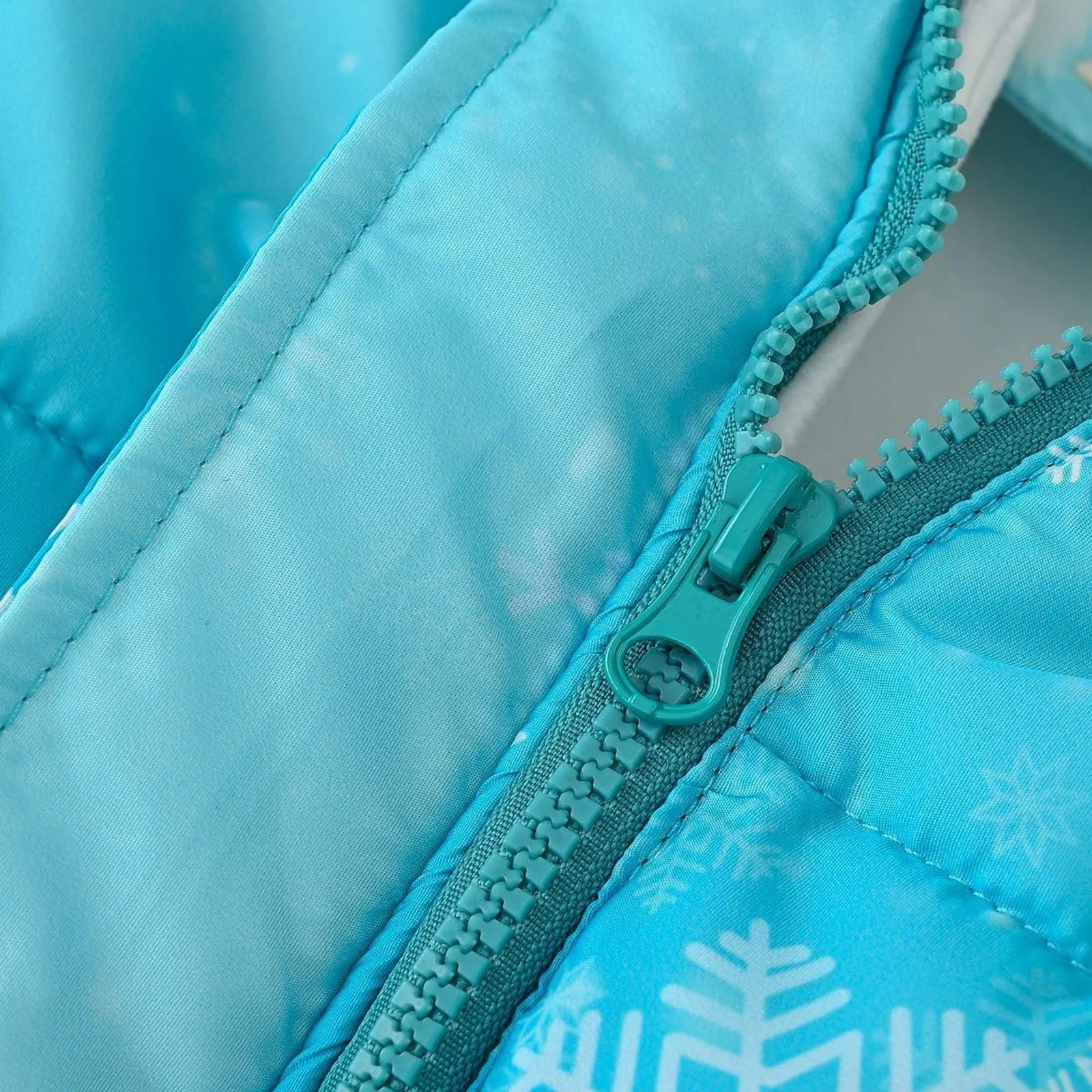 Зимняя куртка Градиент Зимние Пальто для девочек Пуховики Мягкая Верхняя одежда Ветрозащитная Детская Куртка Пальто со Снежинками, фото №6