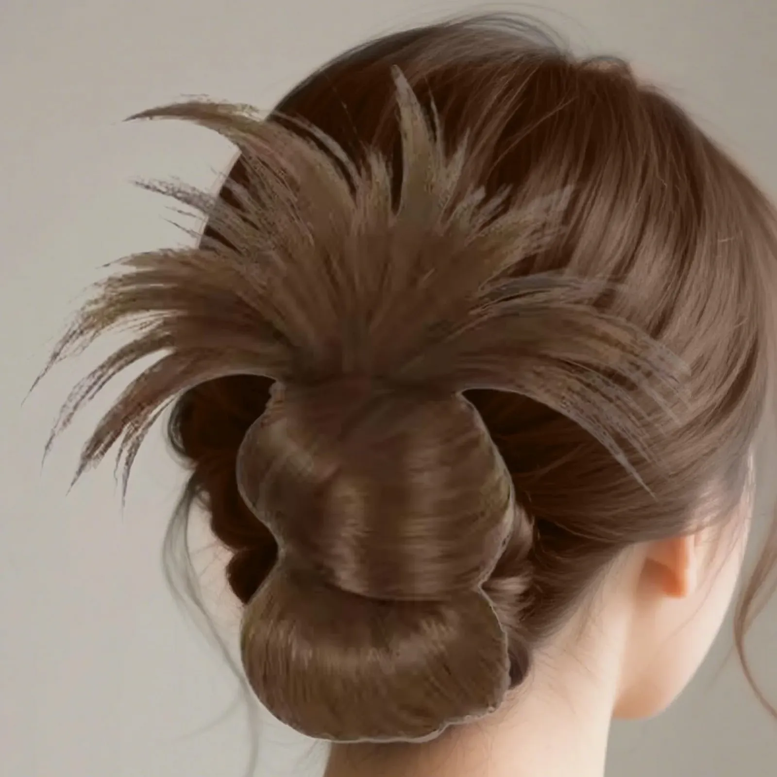 Заколка для волос Пучок перьев, Накладной пучок, Заколка-коготь, Легкий Натуральный для женщин и девушек, фото №3 Заколка для волос Пучок перьев, Накладной пучок, Заколка-коготь, Легкий Натуральный для женщин и девушек, фото №3