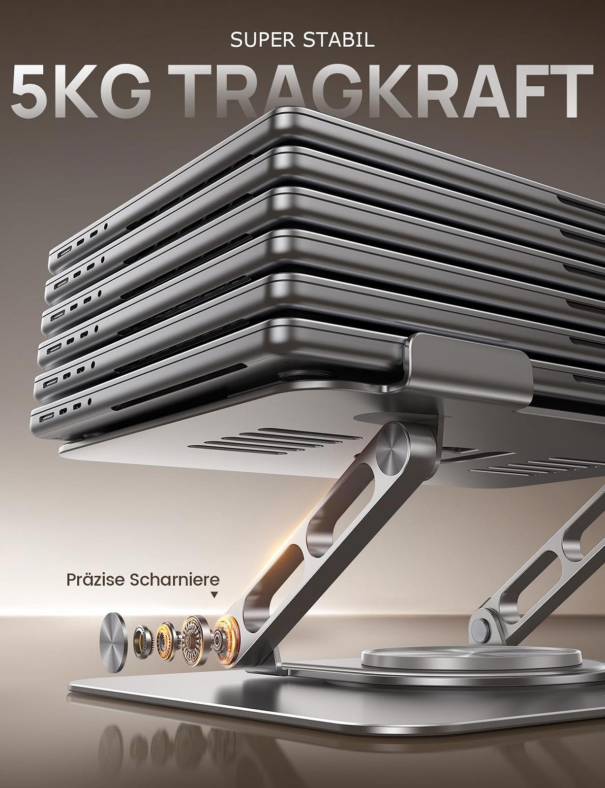 Підставка для ноутбука Lamicall, регульована, обертається на 360, фото №4 Підставка для ноутбука Lamicall, регульована, обертається на 360, фото №4