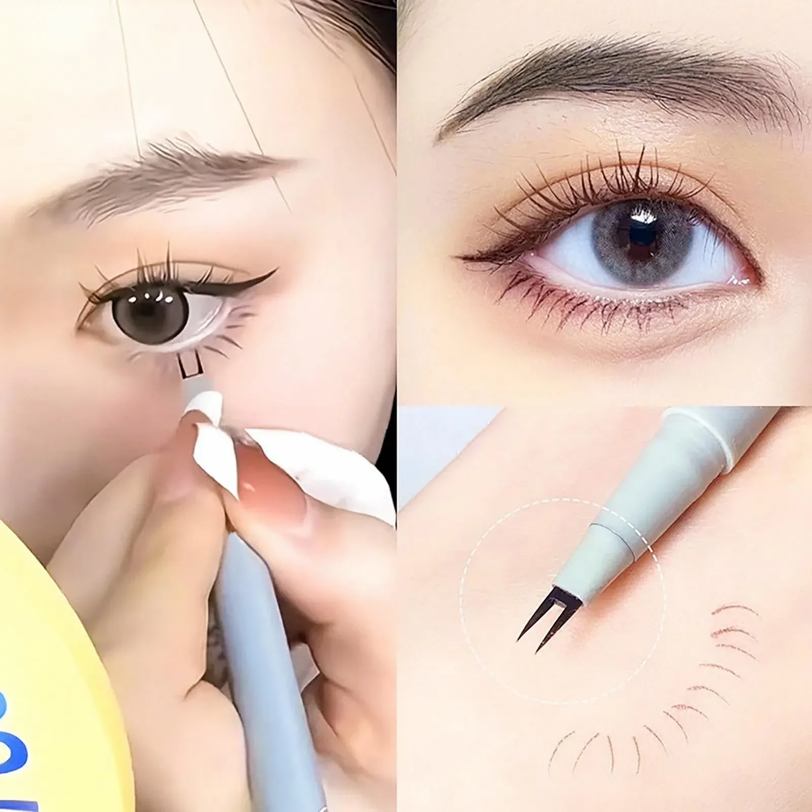 Підводка для нижніх вій з подвійним кінчиком, водостійка рідка, фото №6 Підводка для нижніх вій з подвійним кінчиком, водостійка рідка, фото №6