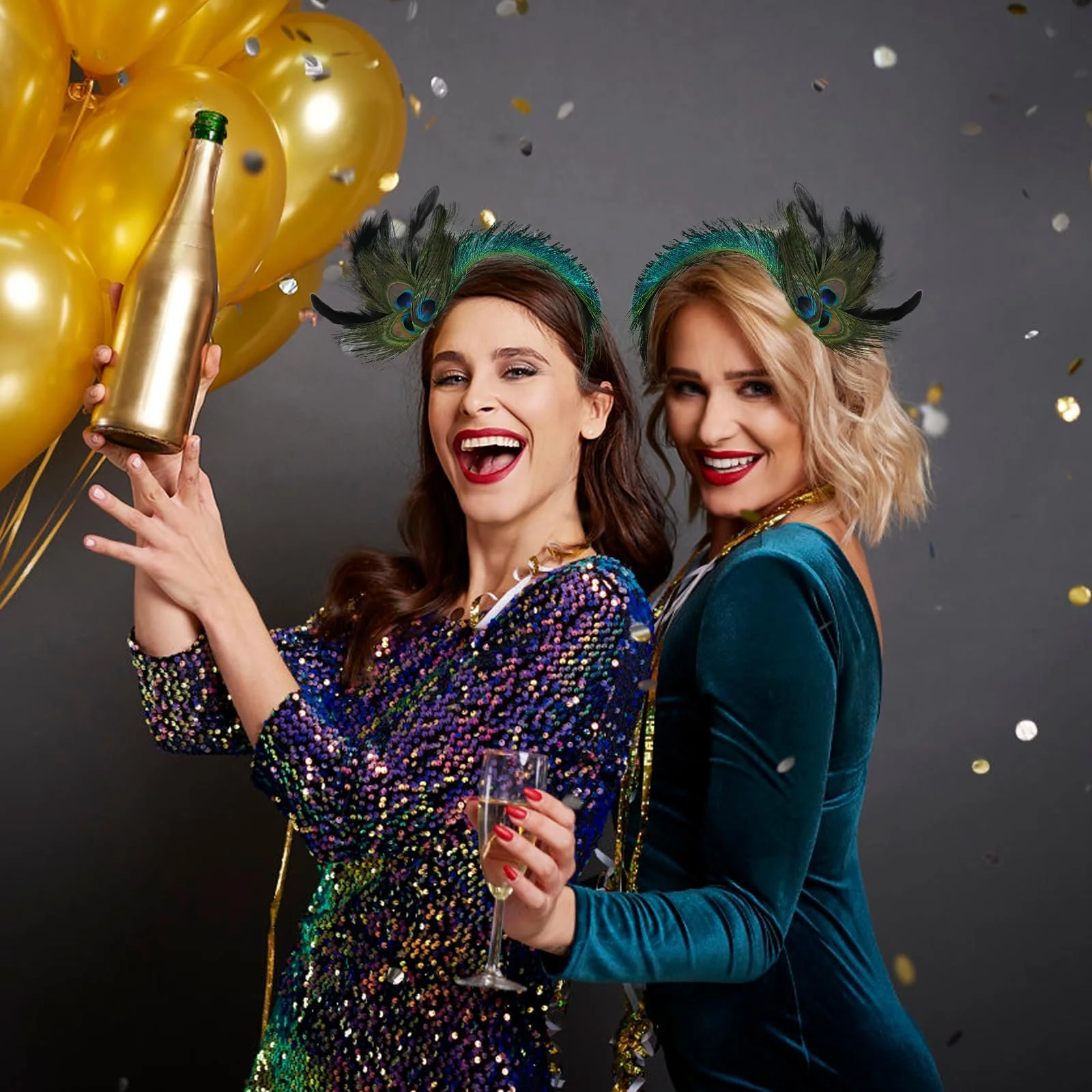 Обруч Перья павлина, фото №7