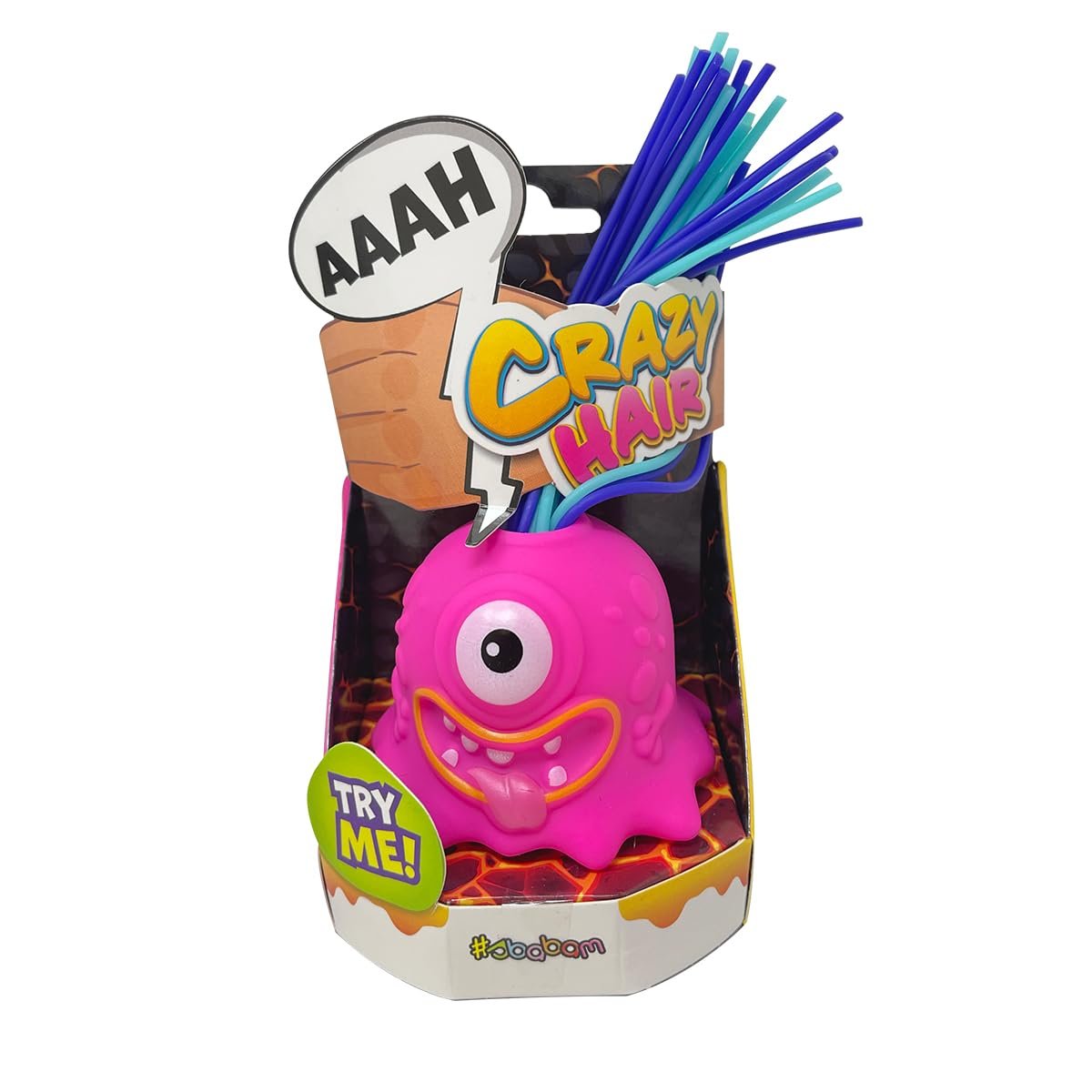 Іграшка-монстр SBABAM Funny Box Crazy Hair, з різнокольоровим волоссям, видає кумедні звуки, в комплекті батарейки, 3 шт., фото №4
