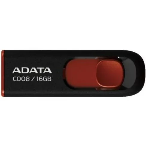 USB флеш накопитель ADATA 16Gb C008 Black/Red USB 2.0 (AC008-16G-RKD), фото №1