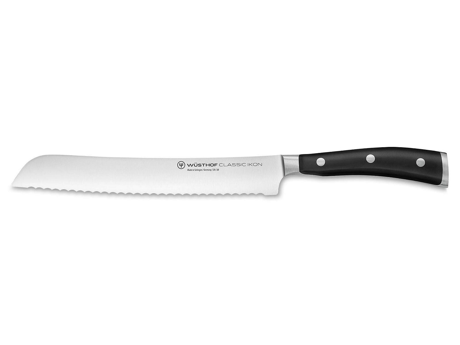 Набір ножів WÜSTHOF Classic Ikon, 3 ножі та ніж для хліба Classic Ikon, 20 см, чорний, фото №5