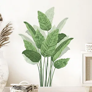 Наклейка на стіну Tanlaby Tropical Plant Green Plant Leaf Зелена - Фото 1