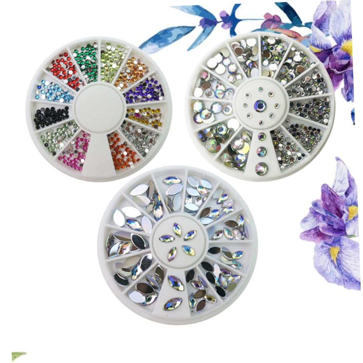 Стразы для ногтей Healvian, 9 шт, набор для изготовления цветных украшений, плоские, фото №6 Стразы для ногтей Healvian, 9 шт, набор для изготовления цветных украшений, плоские, фото №6