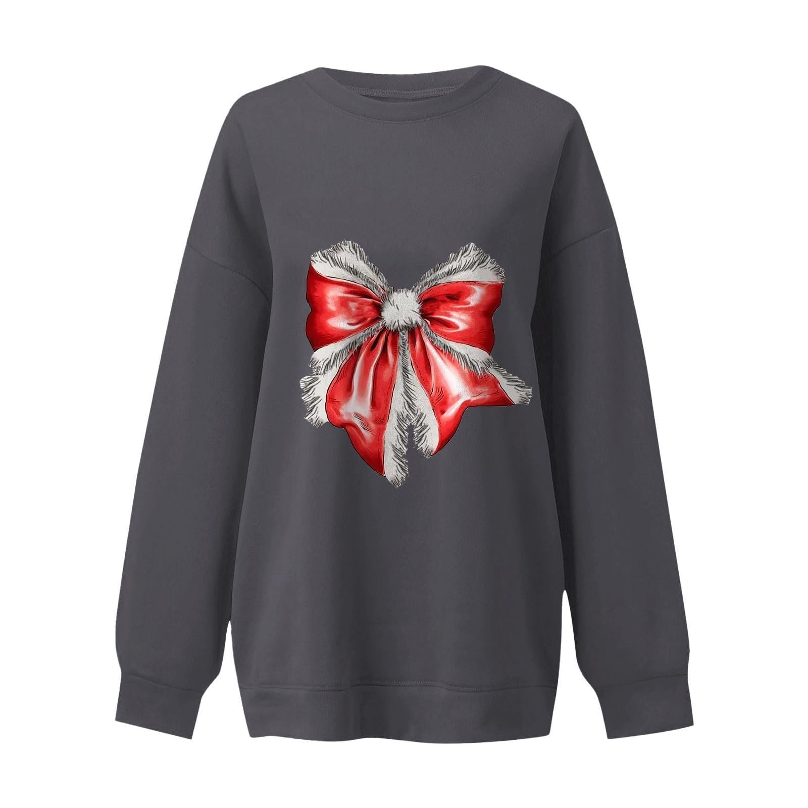 Женские толстовки с капюшоном, рождественские толстовки для женщин, большие флисовые пуловеры с круглым вырезом, милые толстовки с графическим рисунком банта, женские свитеры с длинными рукавами, фото №2 Женские толстовки с капюшоном, рождественские толстовки для женщин, большие флисовые пуловеры с круглым вырезом, милые толстовки с графическим рисунком банта, женские свитеры с длинными рукавами, фото №2
