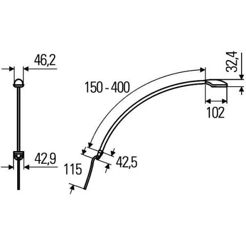 Лампа для читання HELLA 2JA 343 720-621 для AEBI DAF ZIEGLER KRAUSS-MAFFEI ROSENBAUER, фото №2