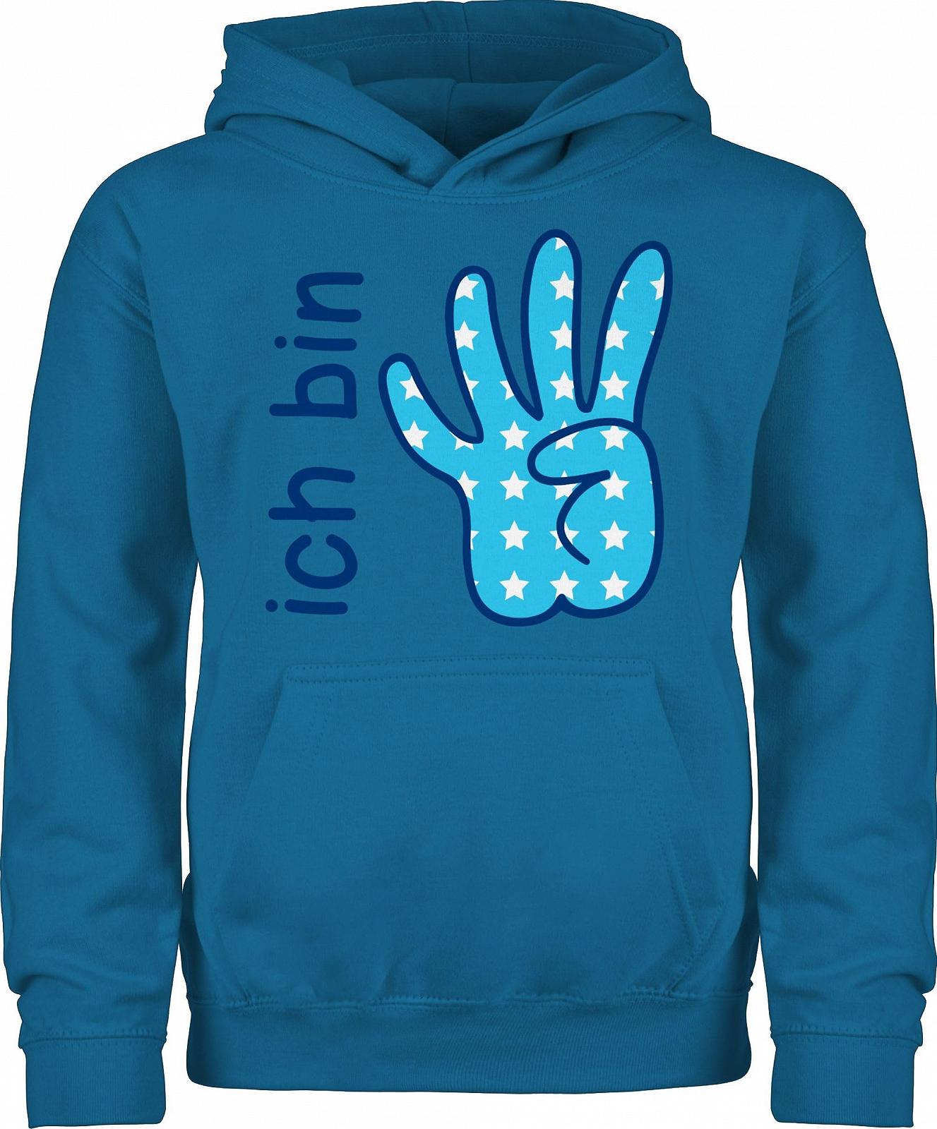 Детская толстовка Shirtracer 4th Birthday - Ich Bin Vier Zeichsprache Blue, фото №1