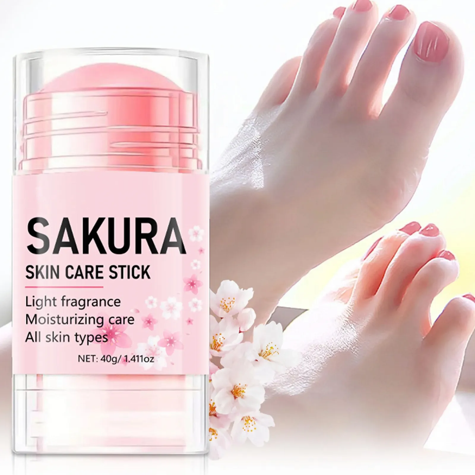 Крем Sakura Foot Care Cream увлажняющий против трещин с мочевиной 40 г Розовый, фото №8