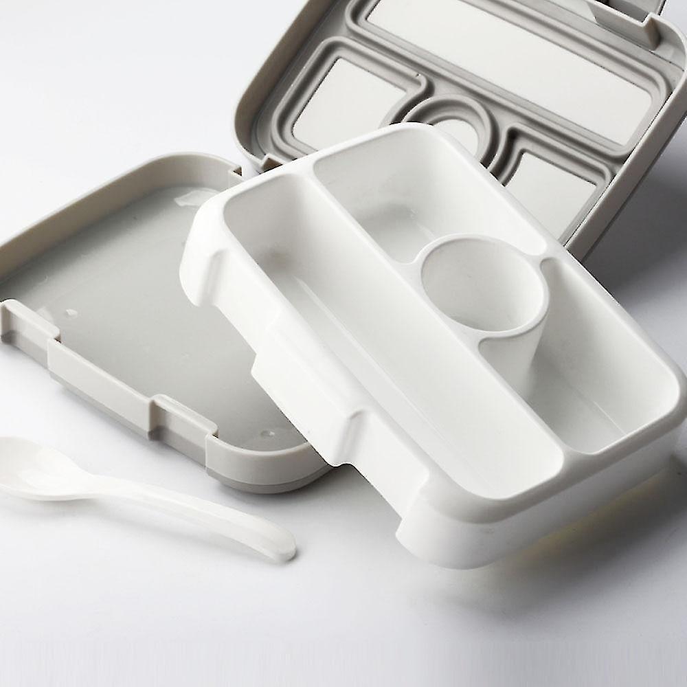 Качественный ланч-бокс на 5 герметичных секций Light 920 мл серый, фото №2