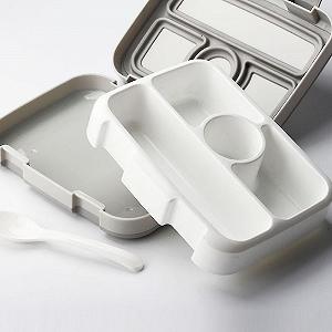 Качественный ланч-бокс на 5 герметичных секций Light 920 мл серый synthetic.ua - Фото 1