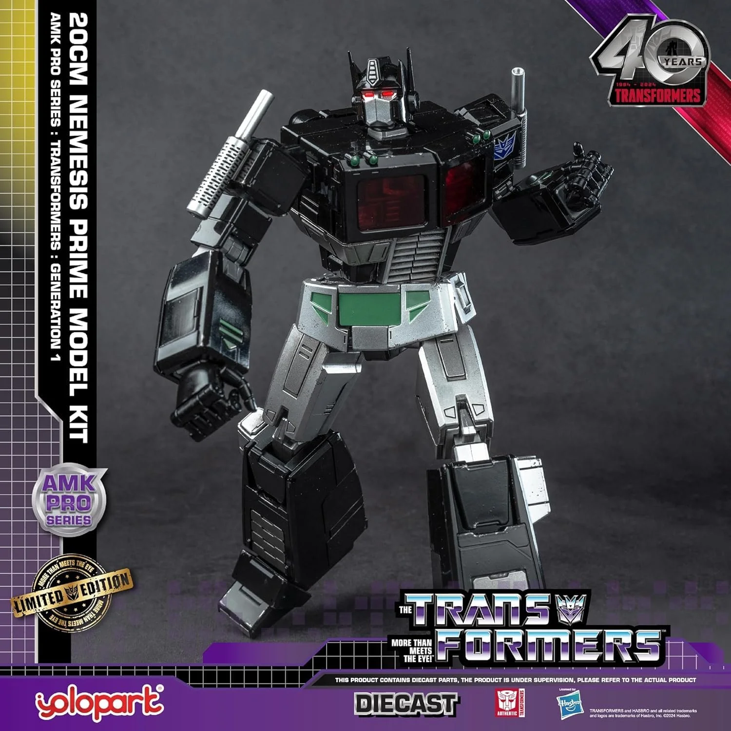 Фігурка YOLOPARK Transformers G1 AMK PRO Nemesis Prime Improved Armament 7,87 дюйма, фото №2