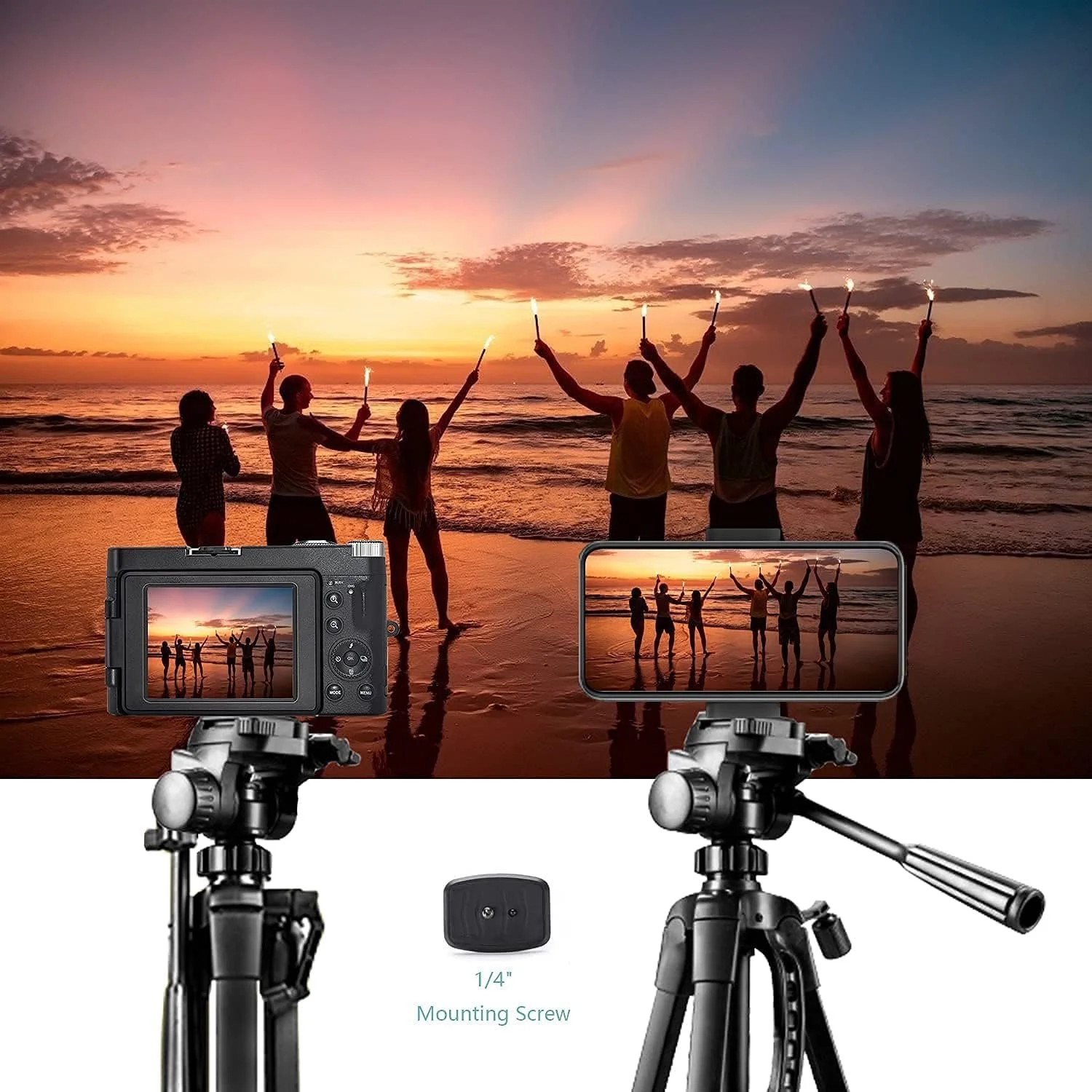 Штатив для камери EVERESTA 55" Чорний, фото №5 Штатив для камери EVERESTA 55" Чорний, фото №5