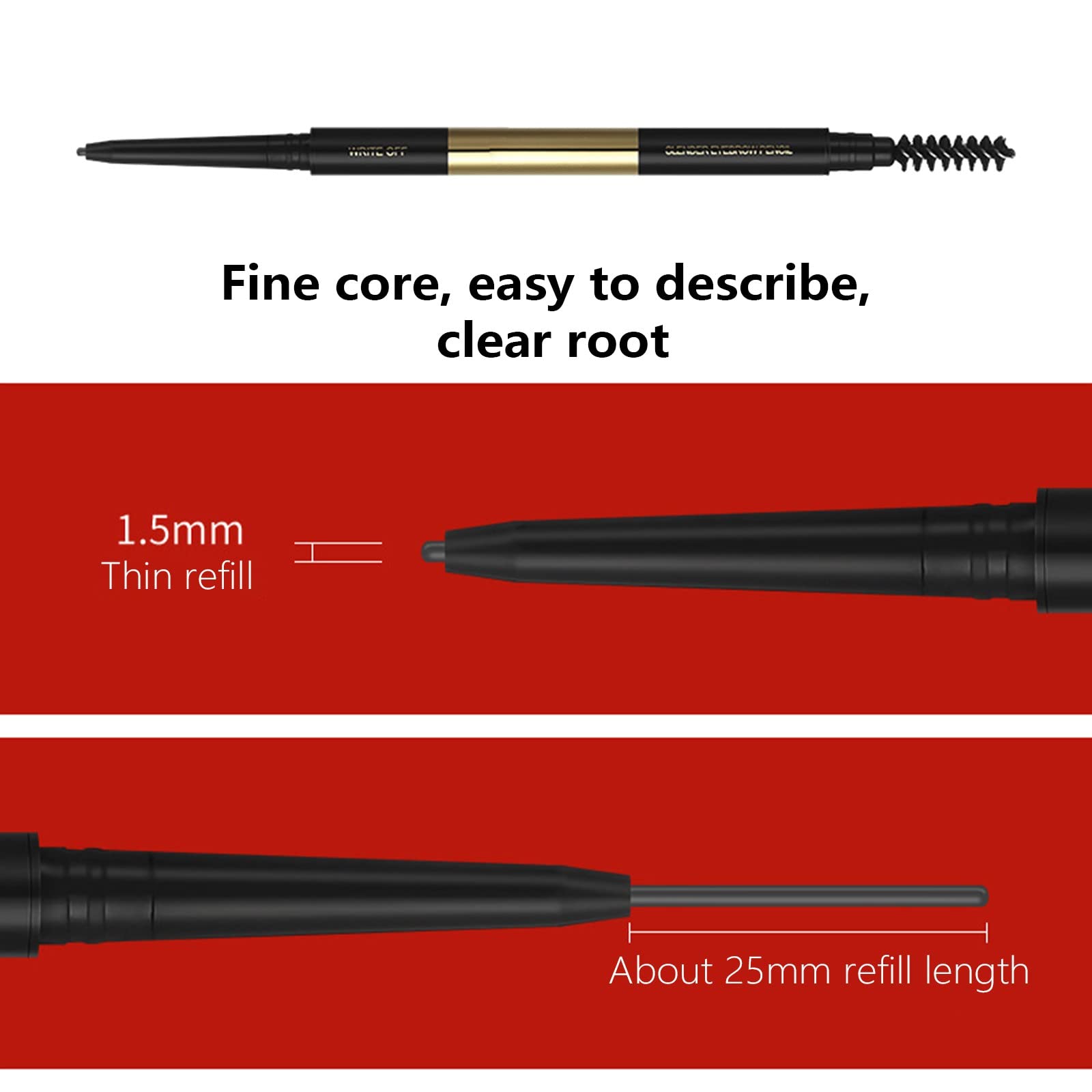 Олівець для бороди з автоматичним обертанням для брів Natural Eyebrow Pencil C, фото №3