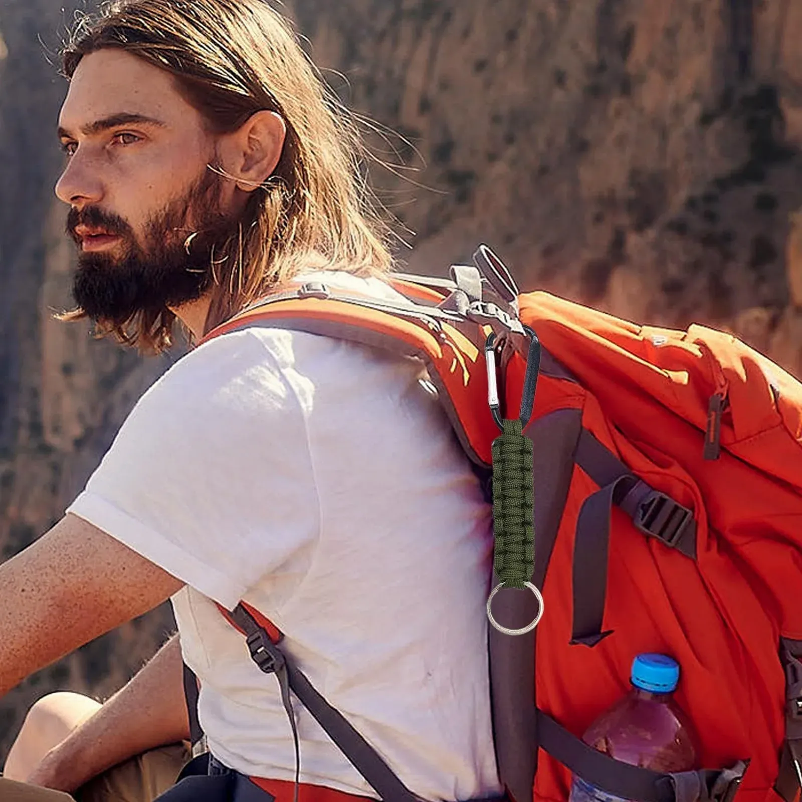 Брелок Paracord с карабином, фото №3