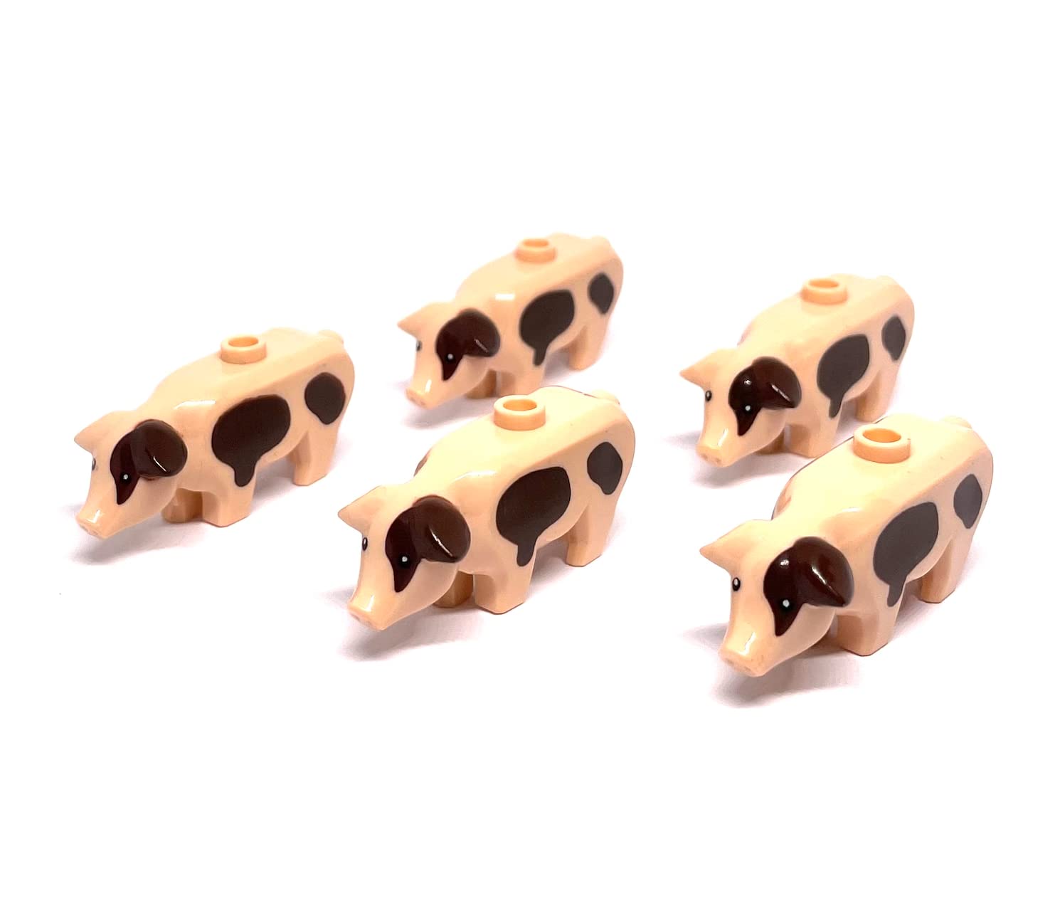 Цеглинки Penny Bricks Pack of 5 Фігурка Свині Світло-коричневий зі Щербинками, фото №1