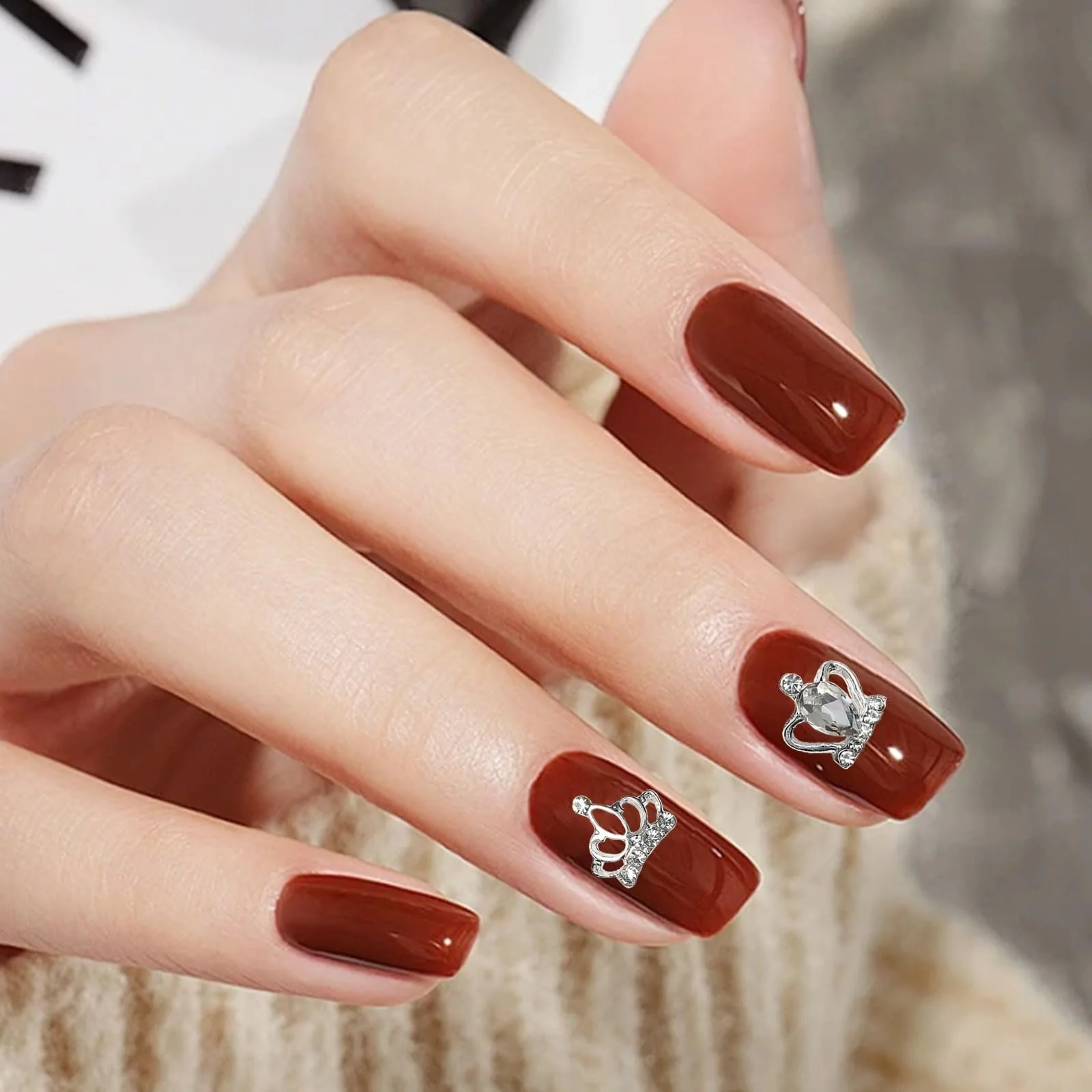 Прикраса для нігтів Корона, 36 шт, стрази, фото №6