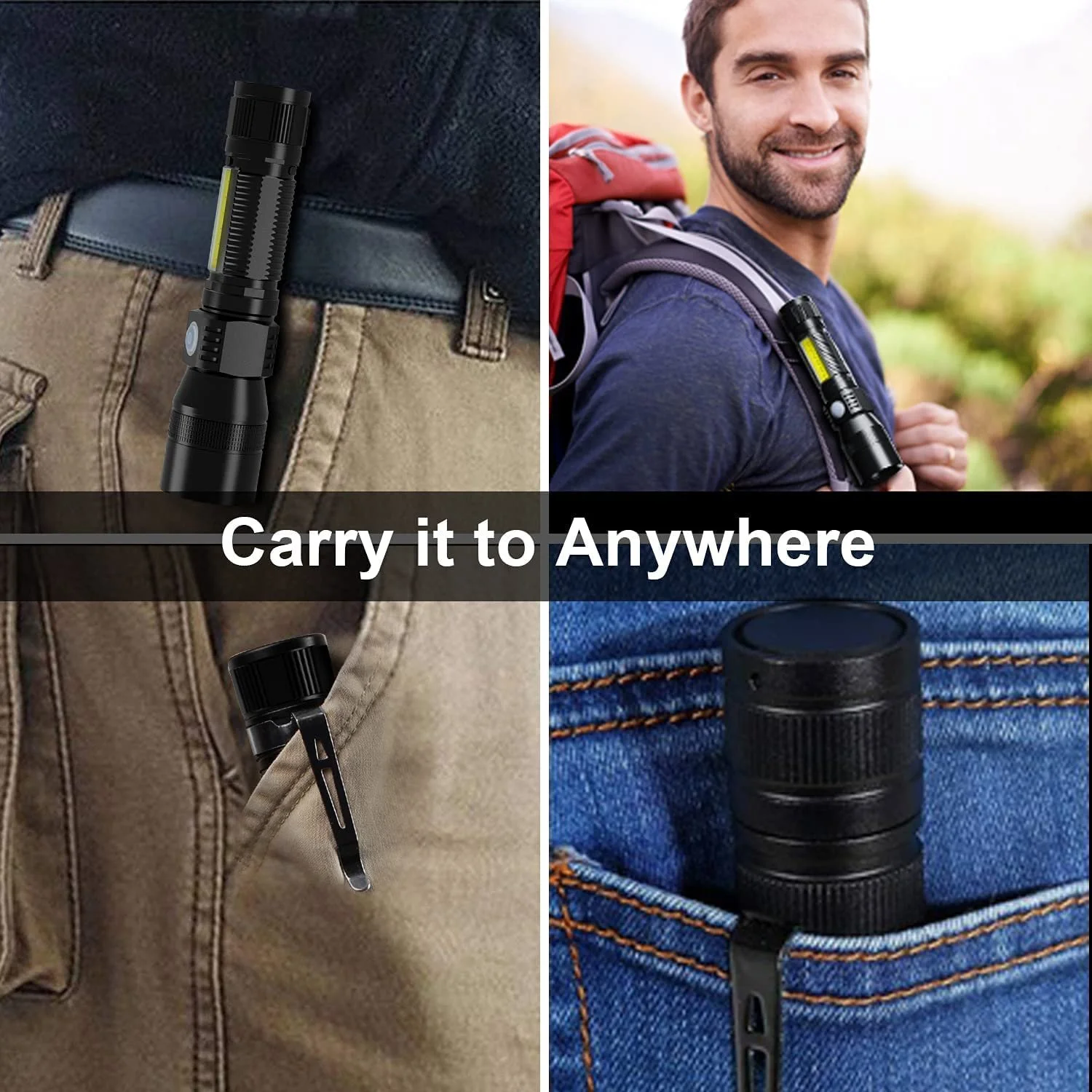 Ліхтар Karrong LED UV 395 нм Магнітний USB Перезаряджуваний COB Бічне світло Червоне світло 2200 mAh Акумулятор Водонепроникний Ультрафіолетова, фото №5