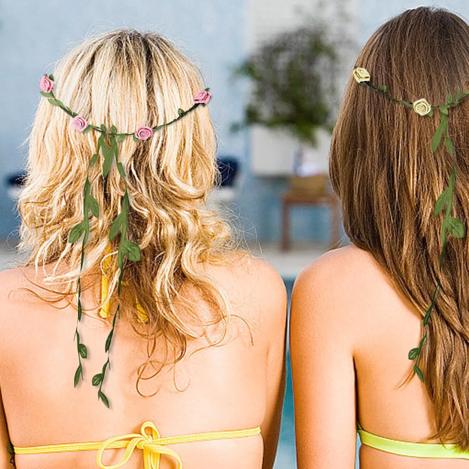 Вінок для волосся з квітами, фото №5