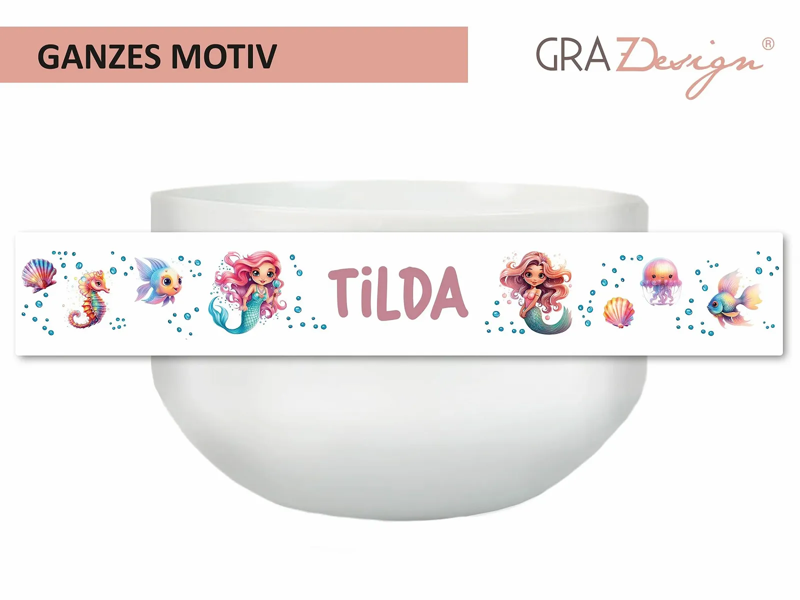 Тарелка GRAZDesign Керамическая Девочка Русалка, фото №3 Тарелка GRAZDesign Керамическая Девочка Русалка, фото №3