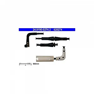 Датчик износа тормозных колодок ATE 24.8190-0274.2 для BMW, задняя ось - Фото 1