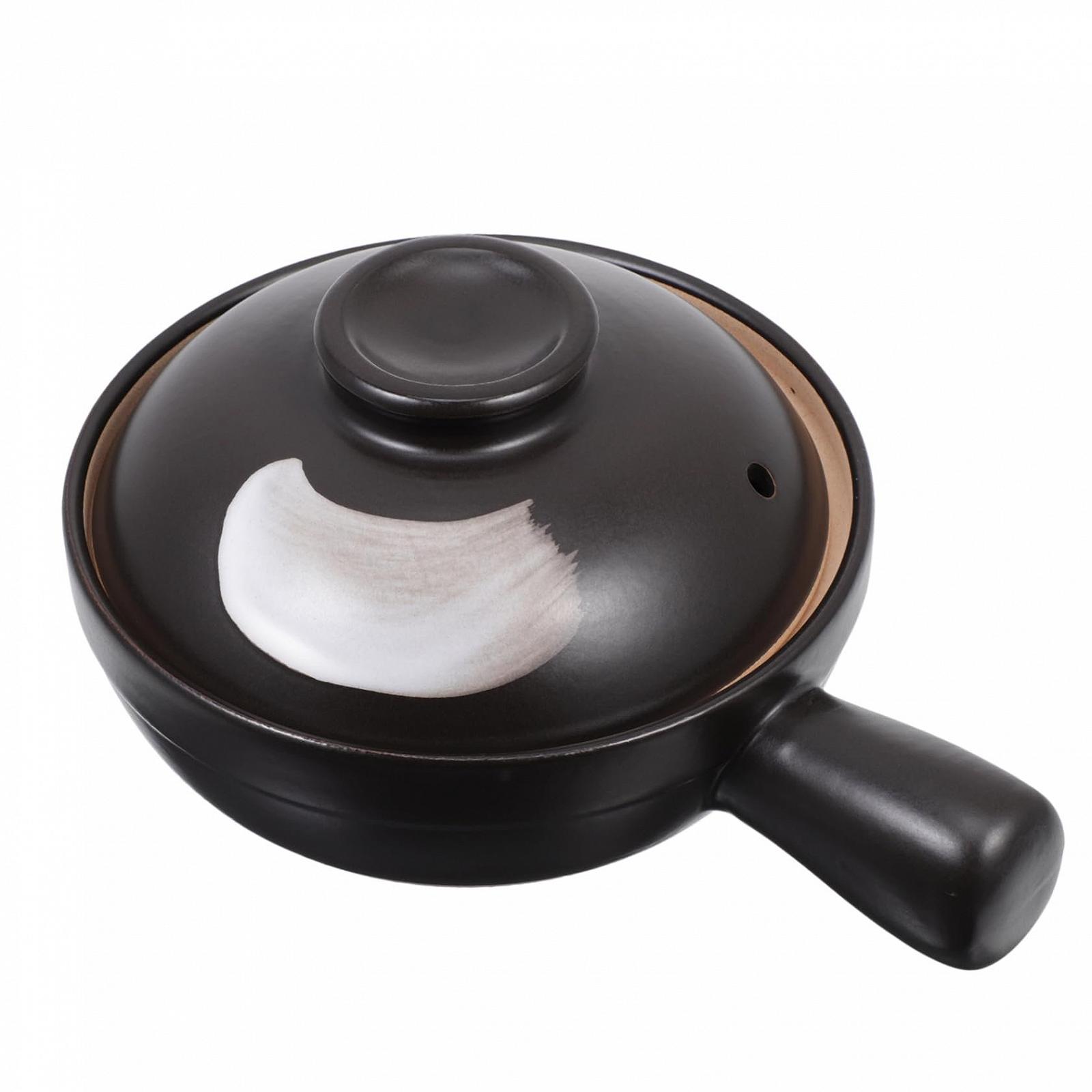 Ківш керамічний з кришкою та ручкою Термостійкий, фото №1