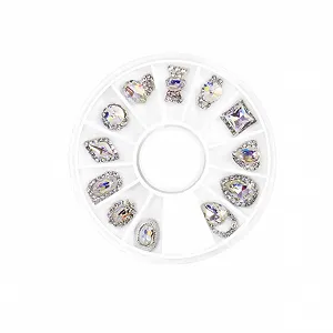 Стразы для ногтей FRCOLOR 1 упаковка, принадлежности для маникюра, накладные ногти, дрель для ногтей, заклепки для ногтей, украшения из сплава, 3d бриллианты для ногтей - Фото 1