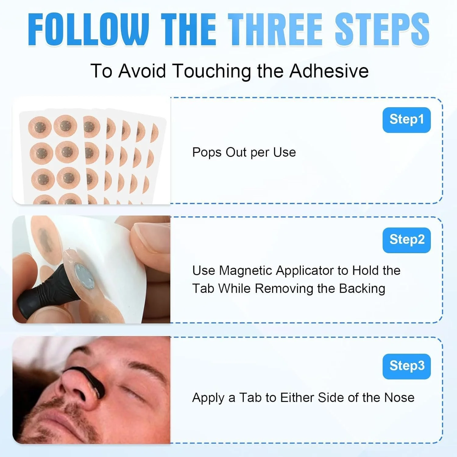 Магнітні наклейки на ніс 60 шт, фото №3