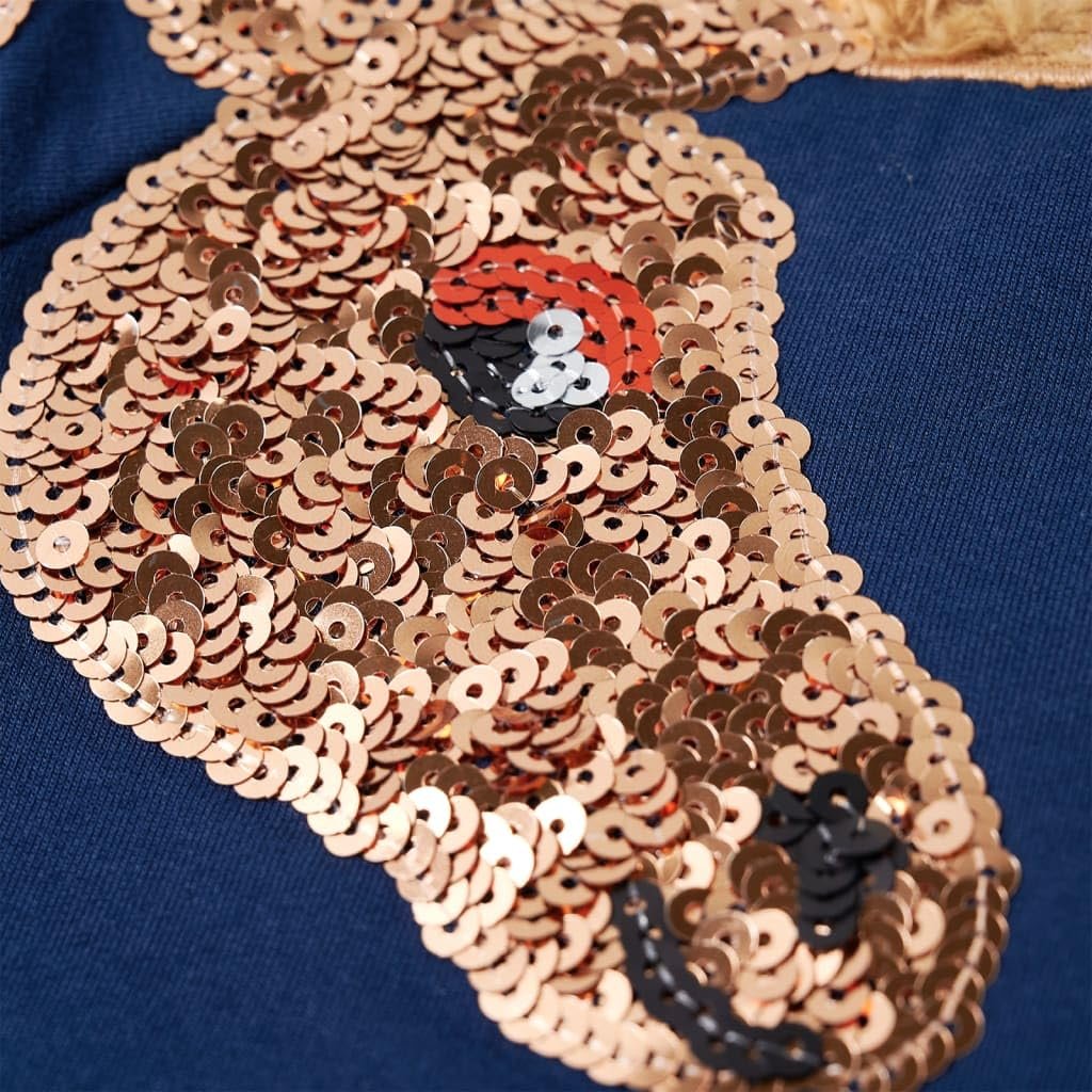 Толстовка Дитяча vidaXL Жираф з Блискітками Темно-синя, фото №2