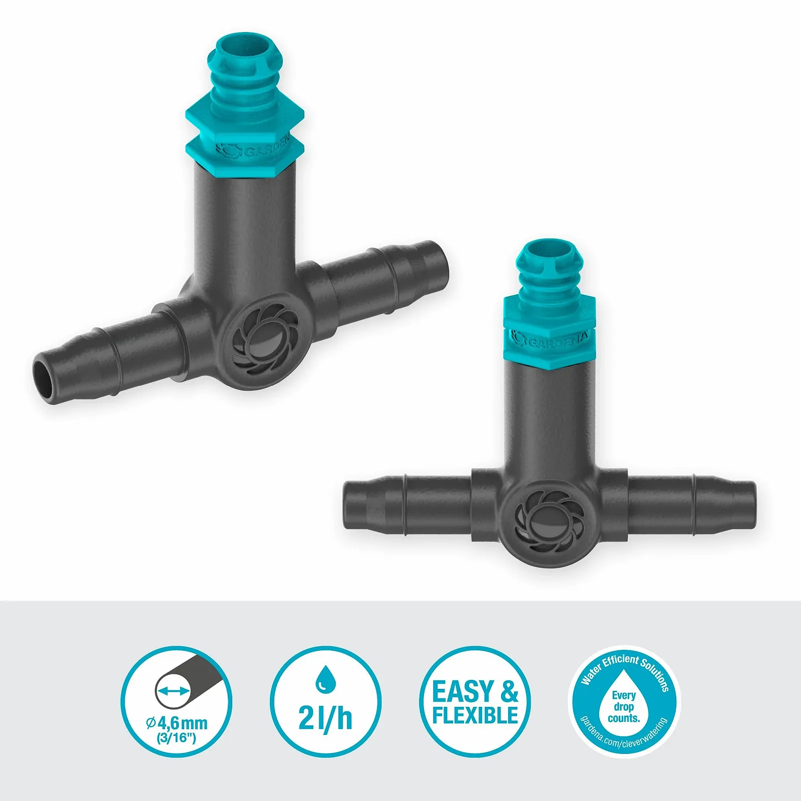 Крапельниця рядна Gardena Micro-Drip System 13317-20 2 л/год, фото №2