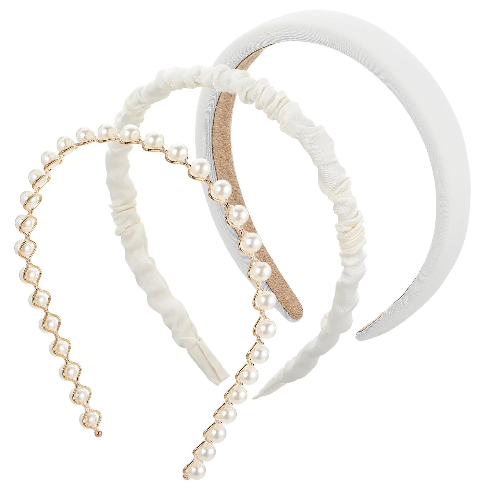 Обруч 3 шт Білий Перлинний, фото №1