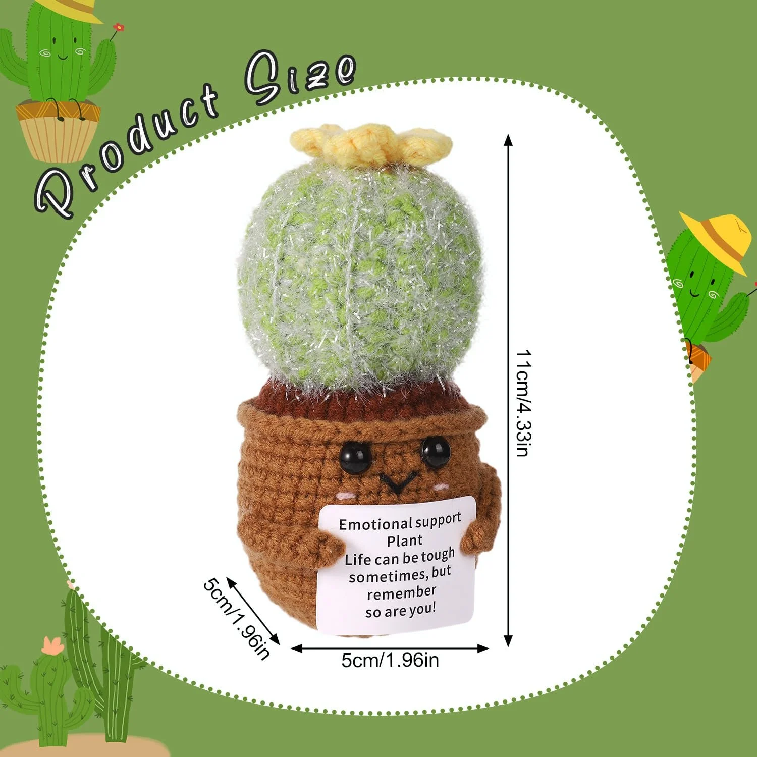 Игрушка lasuroa Handmade Positive Potato Toy 11 см Funny Mexican Fiesta Cactus с картой для поддержания духа, фото №2 Игрушка lasuroa Handmade Positive Potato Toy 11 см Funny Mexican Fiesta Cactus с картой для поддержания духа, фото №2