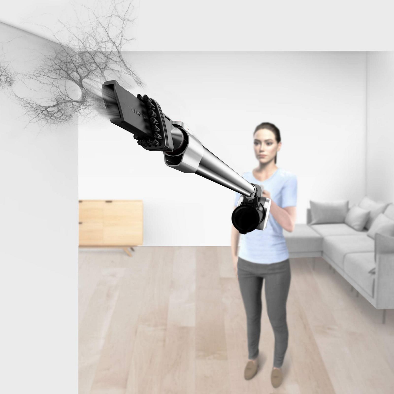 Пылесос TurboTronic VS777 Cyclone Wireless 120 Вт 8 KPA Легкий Ультратихий HEPA Фильтр для Паркетной и Ковровой Поверхности Без Мешка - Черный/Синий, фото №6 Пылесос TurboTronic VS777 Cyclone Wireless 120 Вт 8 KPA Легкий Ультратихий HEPA Фильтр для Паркетной и Ковровой Поверхности Без Мешка - Черный/Синий, фото №6