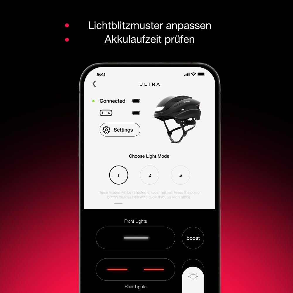 Шолом велосипедний Lumos Ultra Smart з переднім і заднім світлом (LED), покажчиком повороту, стоп-сигналами і Bluetooth для дорослих чоловіків і жінок, фото №4