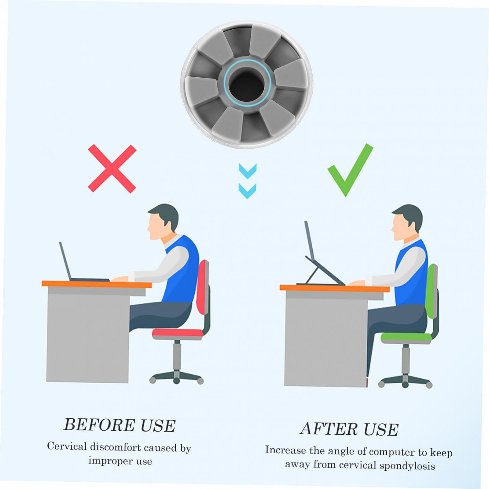 Підставка для ноутбука алюмінієва Gatuida 2 шт. Регульована по висоті Компактна Легка Портативна для Air Notebook Desktop, фото №3