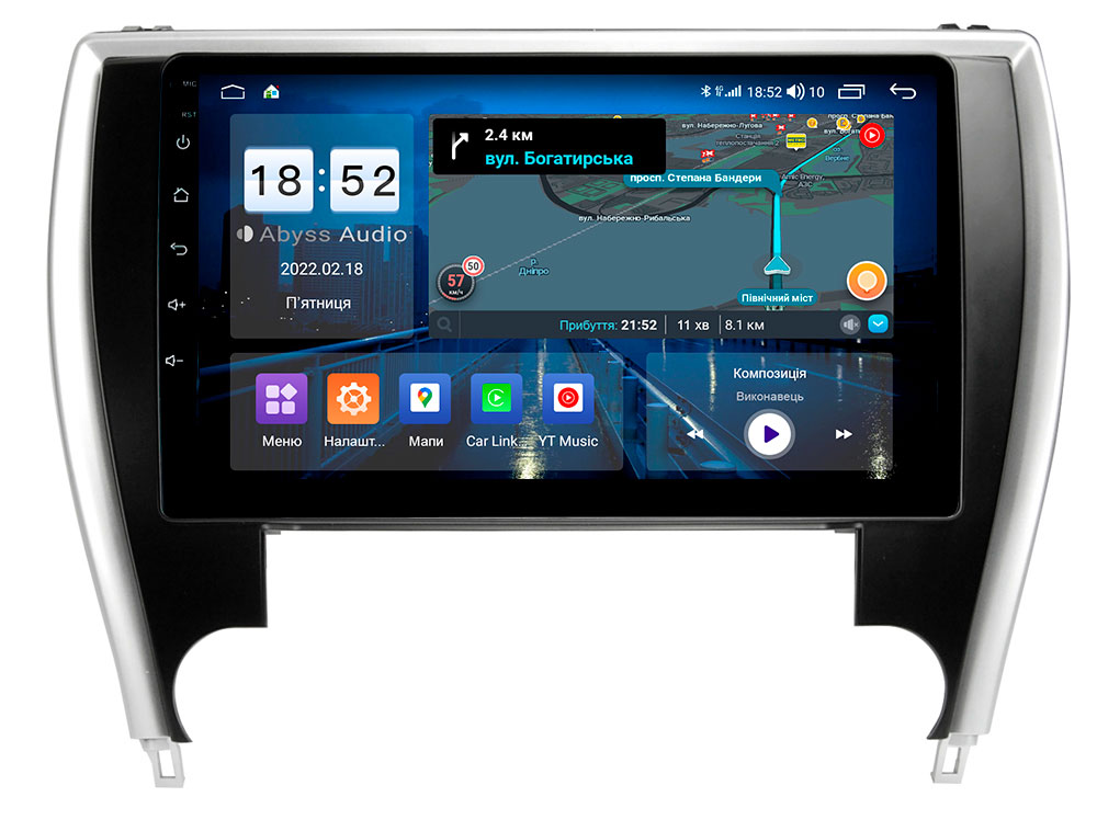 Штатна магнітола Abyss Audio QX-0127 для Toyota Camry V50/55 USA 2012-2014, фото №1