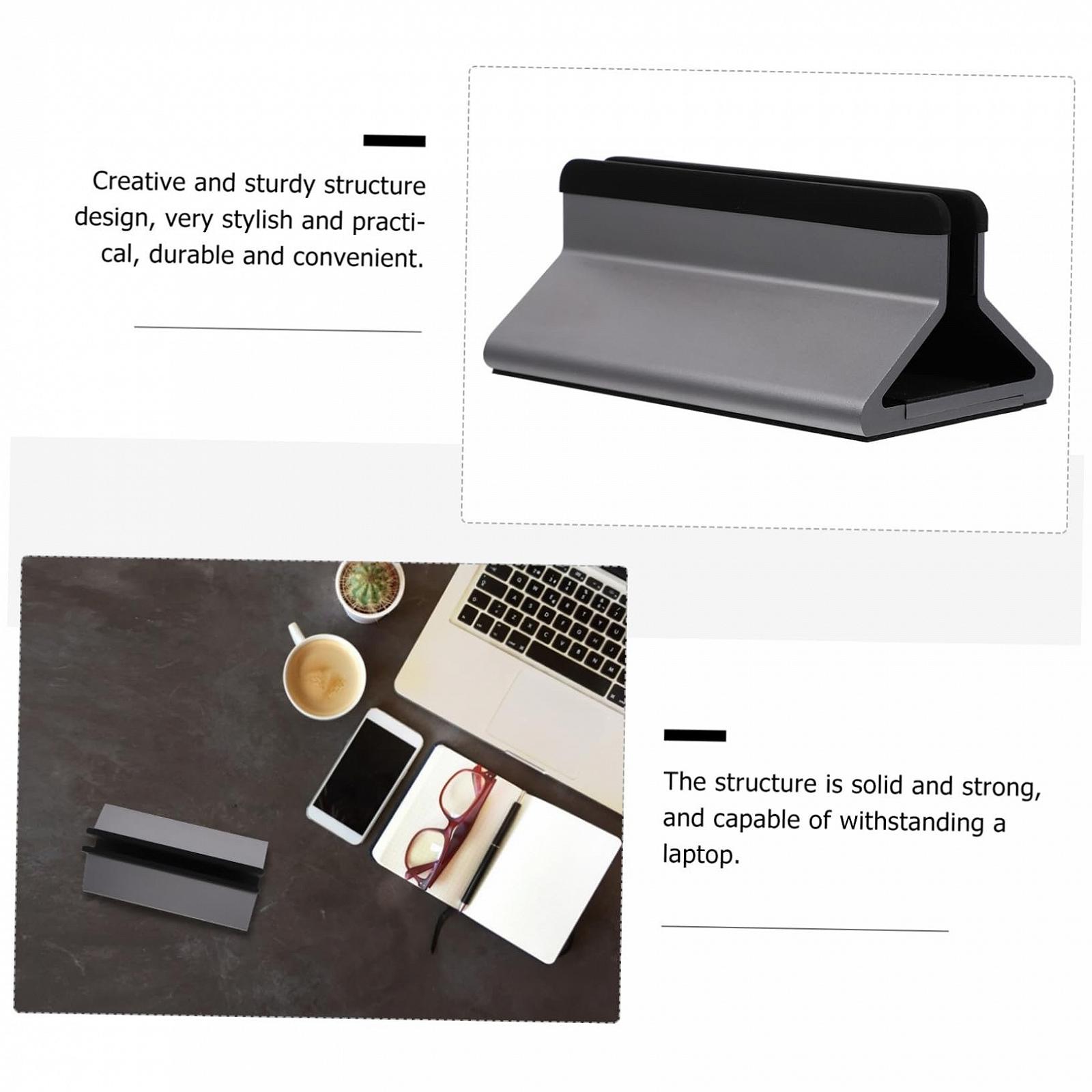 Підставка для ноутбука алюмінієва NUOBESTY, регульована по висоті та стабільна, креативний вертикальний дизайн для охолодження, сумісна з ноутбуками та планшетами для столу, фото №5 Підставка для ноутбука алюмінієва NUOBESTY, регульована по висоті та стабільна, креативний вертикальний дизайн для охолодження, сумісна з ноутбуками та планшетами для столу, фото №5