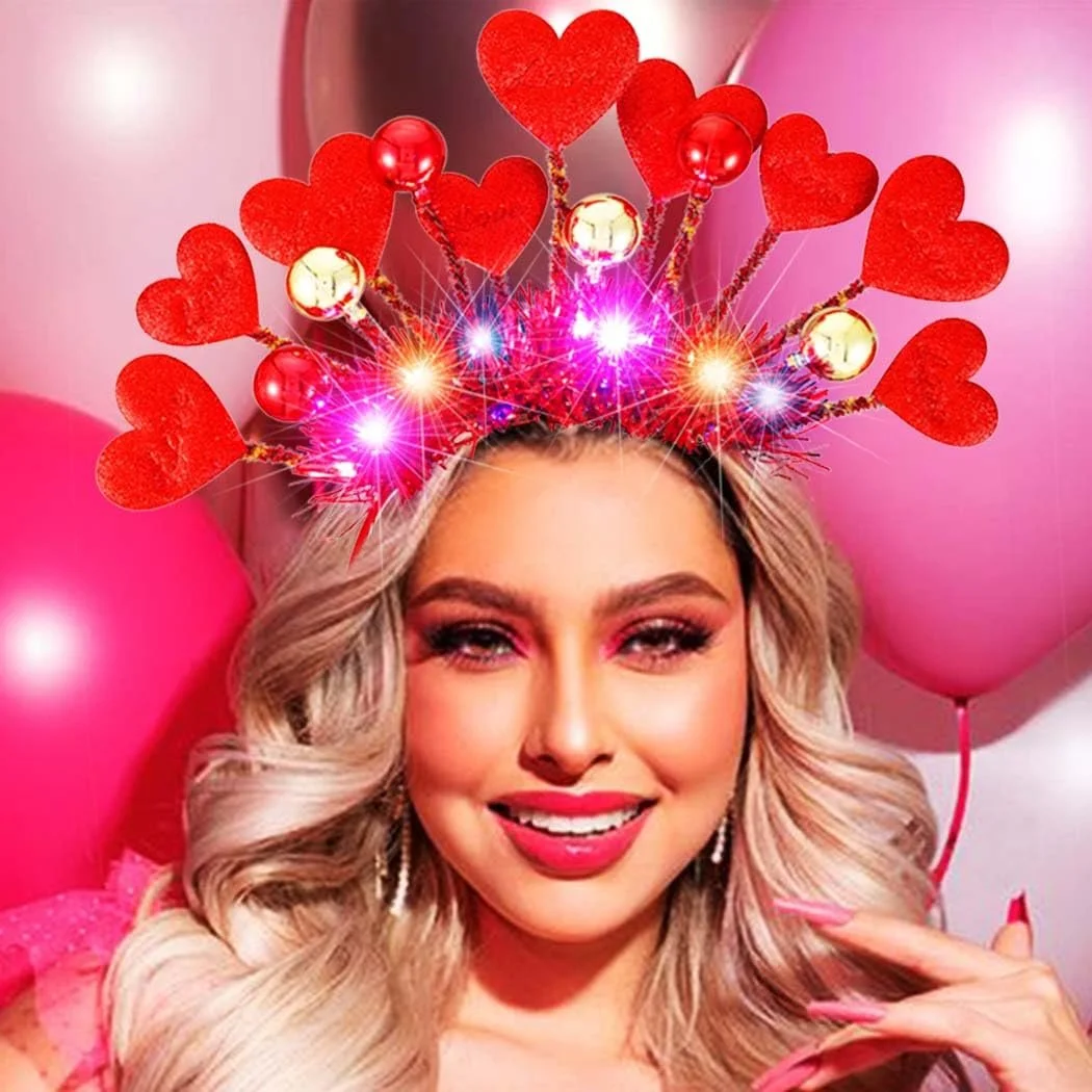 Обруч на Голову Серце Reaky Квітка Червоний, фото №7