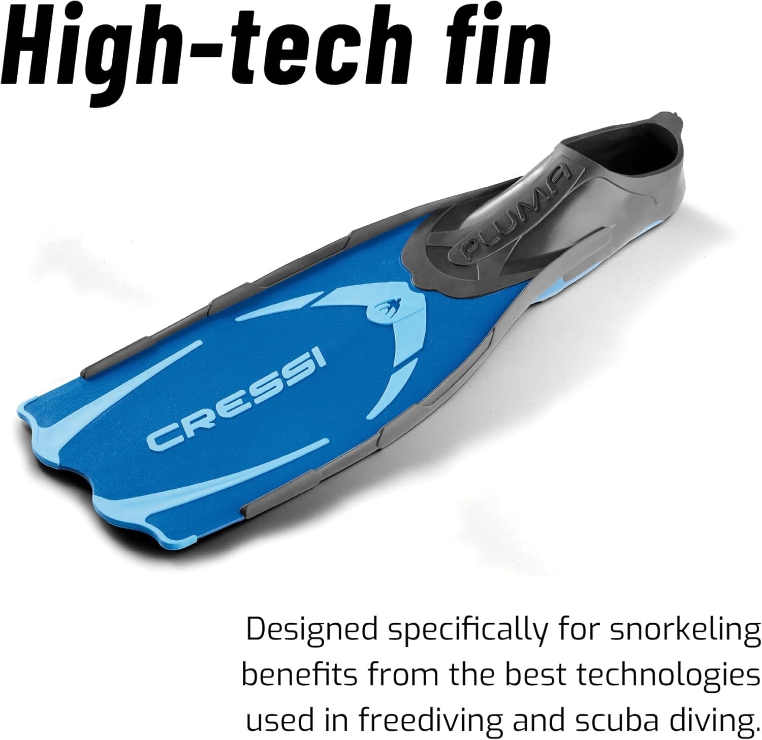 Ласты для дайвинга Cressi Pluma Blue/Azure, фото №4