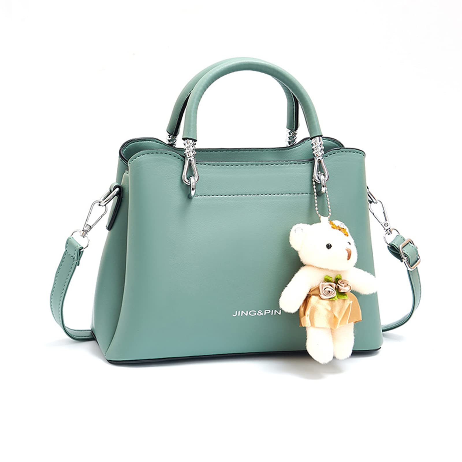 Сумка NICOLE & DORIS Жіноча З ручкою, Наплічна, Через плече, Міні-сумка з підвіскою у вигляді ведмедика, Зелений, фото №1