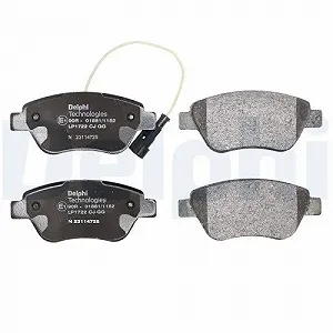 Комплект гальмівних колодок DELPHI LP1722 для дискових гальм ALFA ROMEO CITROËN FIAT LANCIA synthetic.ua - Фото 1