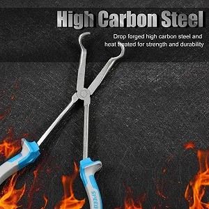 Длинные плоскогубцы SPEEDWOX для хомутов 27,94 см Круглогубцы с насечками для механиков, техников, подрядчиков Высокопроизводительный профессиональный инструмент Нескользящая TPR ручка synthetic.ua - Фото 1