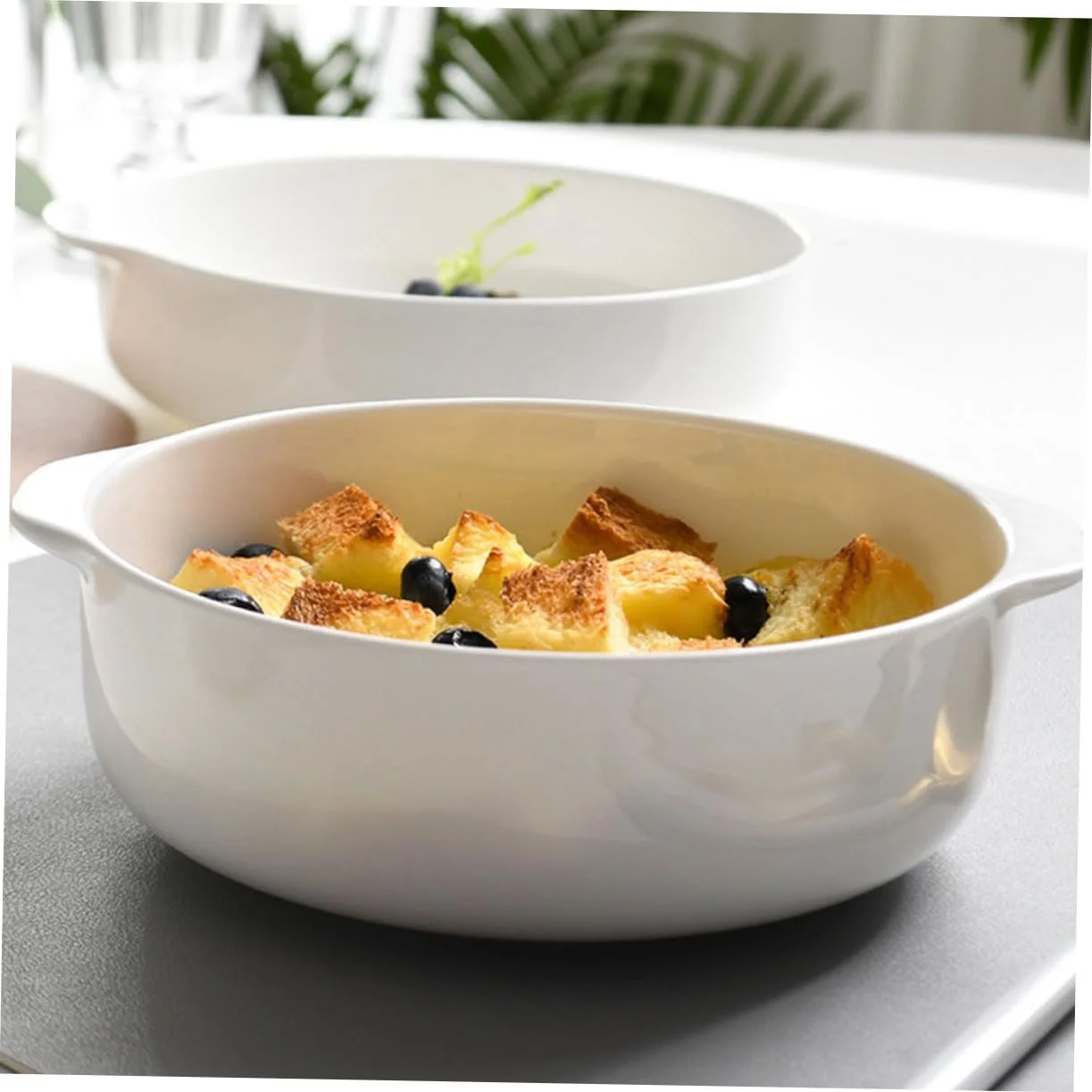 Форма для запікання SOLUSTRE керамічна кругла з двома ручками Біла, фото №2