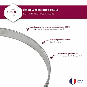 Форма для пирогов Paderno World Cuisine Gobel 824950 круглая нержавеющая сталь synthetic.ua - Фото 1