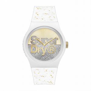 Женские аналоговые кварцевые часы Superdry SYL273W с силиконовым ремешком, белый ремешок - Фото 1