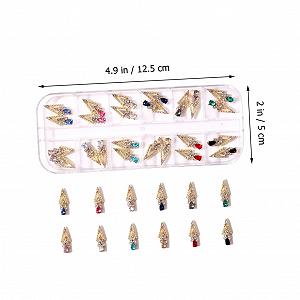 Стрази для нігтів Healeved, 48 шт, у формі стріли synthetic.ua - Фото 1