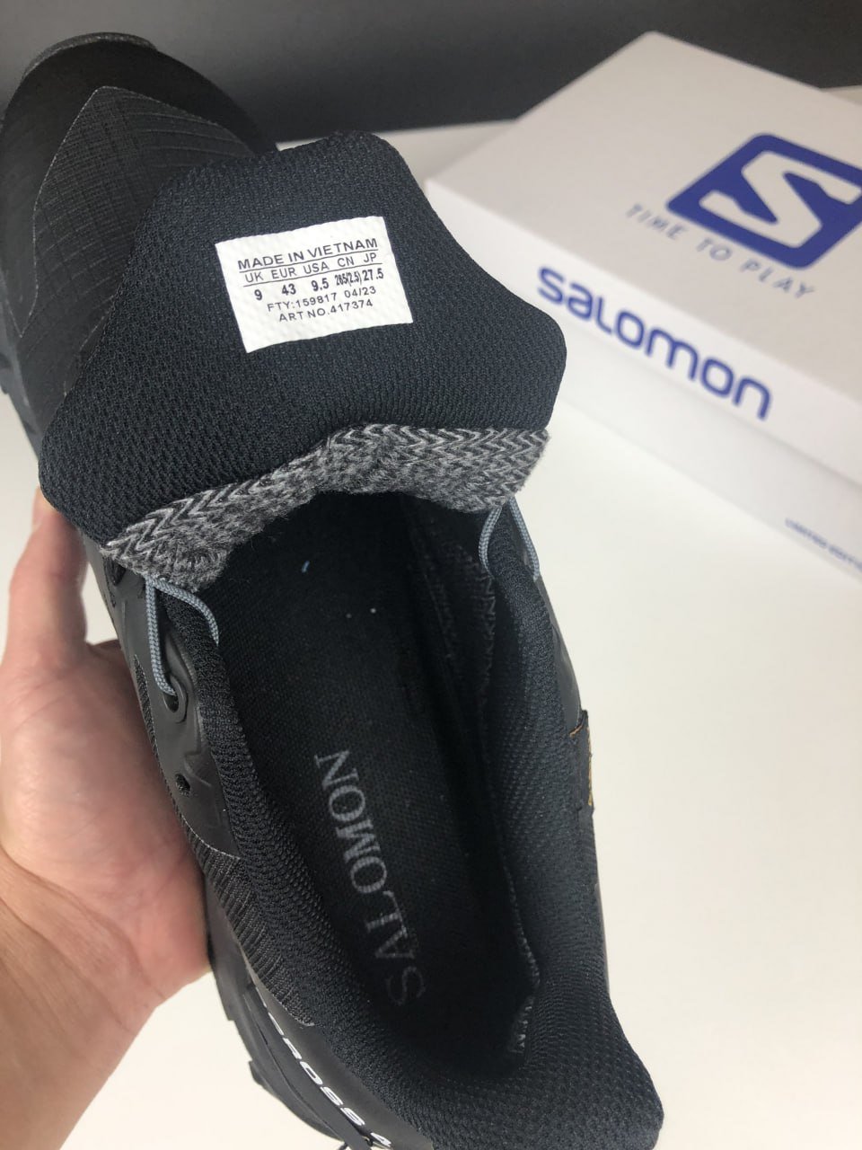 Чоловічі термо кросівки Salomon Supercross 4 Gore-Tex чорні демісезонні осінь зима, фото №7