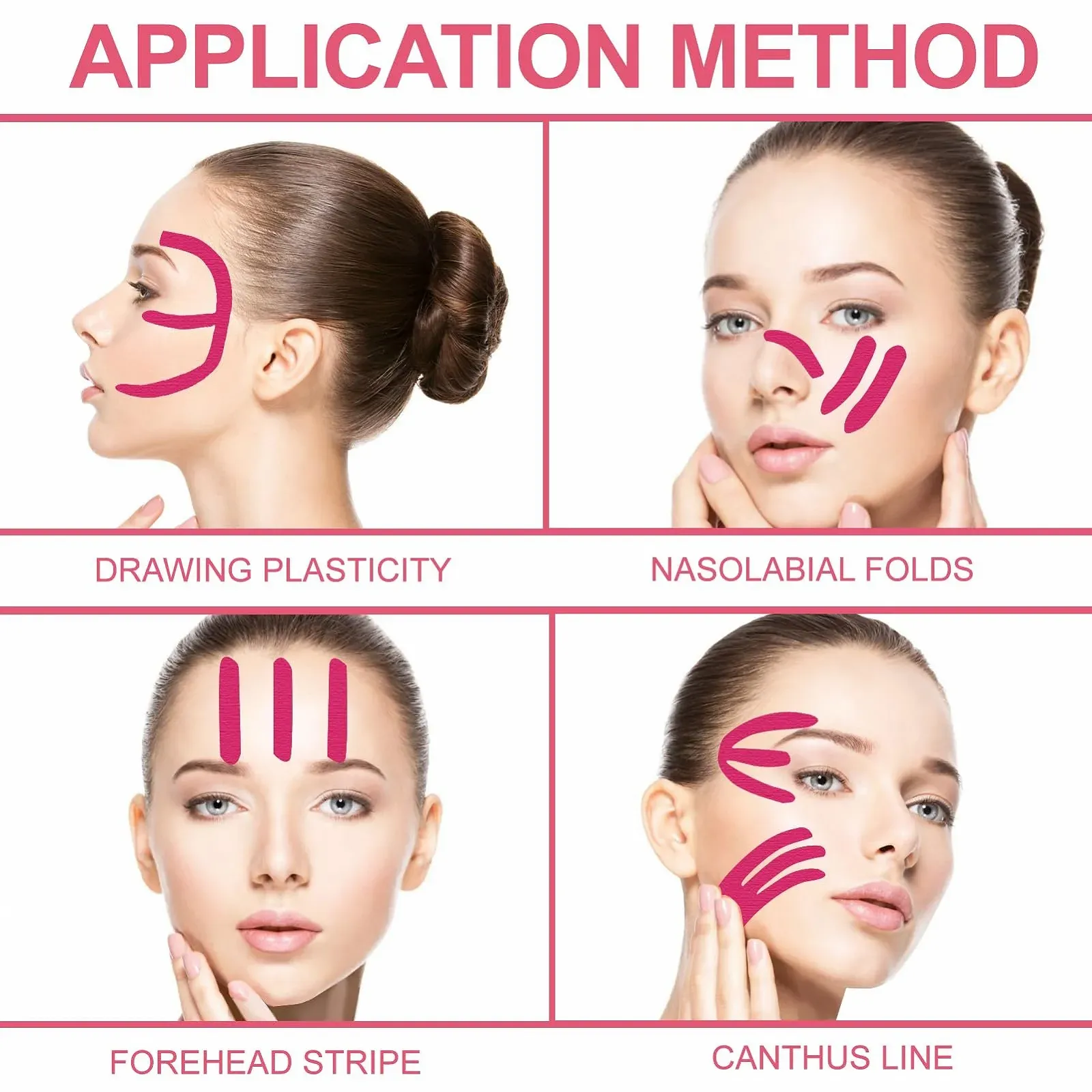 набор 2 шт. Пластыри против морщин, лента для подтяжки лица, фото №4